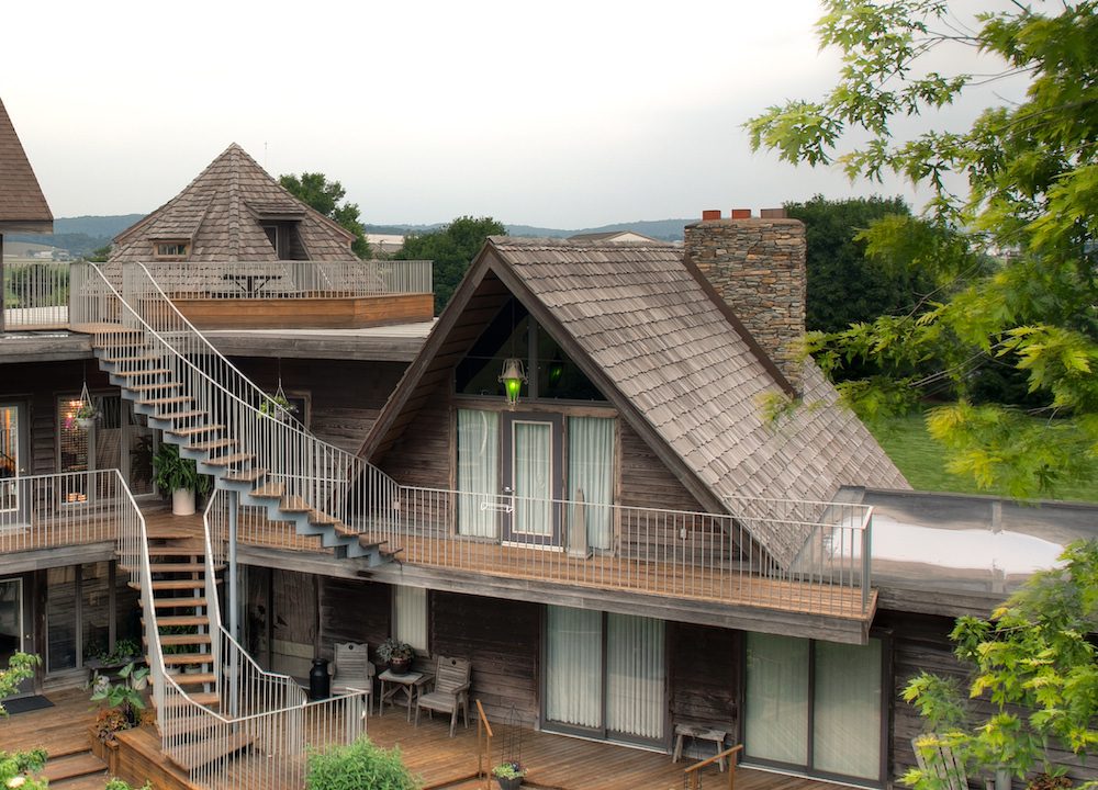 The exterior view of the suite balconies at Twin Pine Manor in Lancaster County, PA